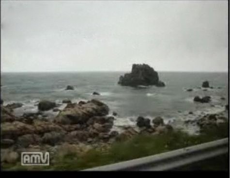 車道から見る日本海