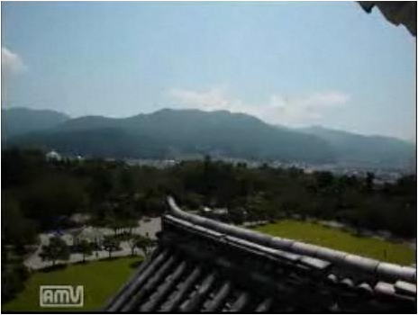 鶴ヶ城からの飯盛山