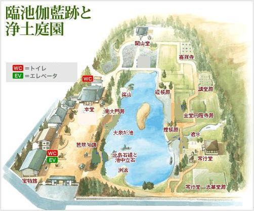 毛越寺のマップ
